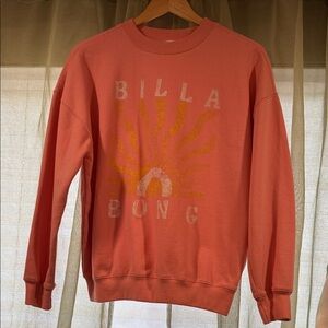 Billabong Coral Crewneck Sweatshirt with Sun Graphic